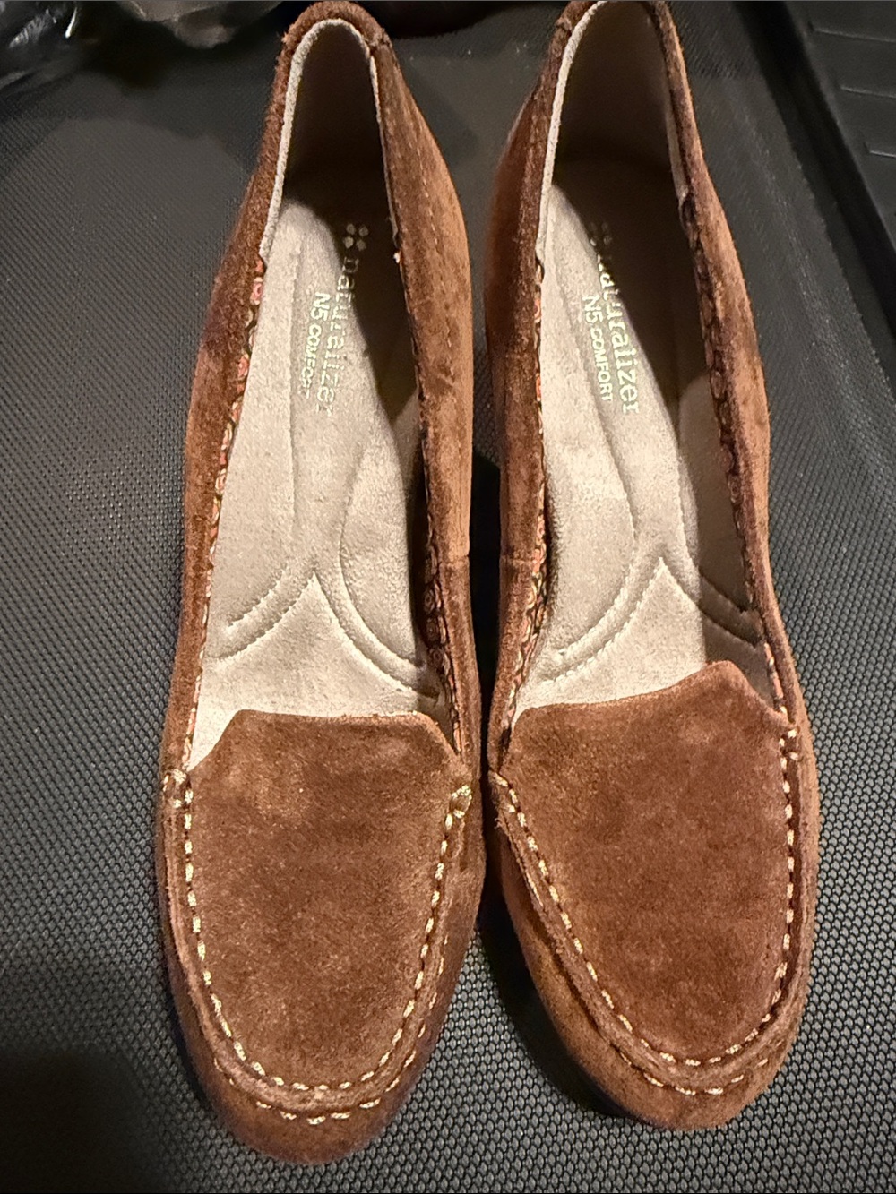 Naturalizer Brown Suede Women's Loafers - Slip-On Flats